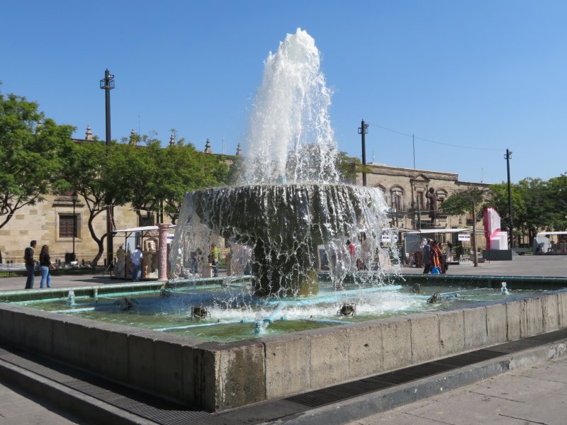 Fountain in the Liberation Square Plaza